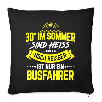 Busfahrer Bus fahren Busfahrer Geschenk Busfahrer - Sofakissenbezug 45 x 45 cm - Schwarz - Vorne
