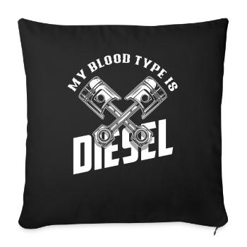 Mécanicien diesel - Housse de coussin décorative 45 x 45 cm - noir - Devant