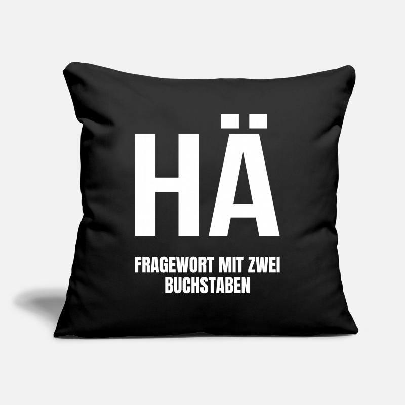 HÄ Fragewort mit zwei Buchstaben Sofakissenbezug 45 x 45 cm