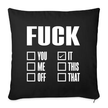 BAISE - Housse de coussin décorative 45 x 45 cm - noir - Devant