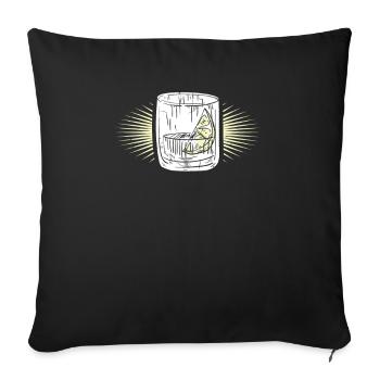 Gin - Housse de coussin décorative 45 x 45 cm - noir - Devant