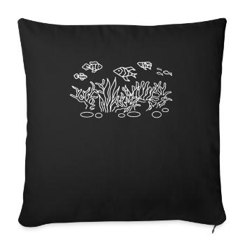 Poisson - Housse de coussin décorative 45 x 45 cm - noir - Devant