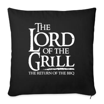 Funny Grill Grill Master Men Gift - Sofa pillowcase 17,3'' x 17,3'' (45 x 45 cm) - black - Front