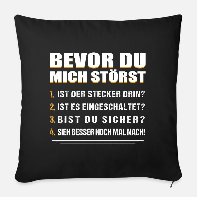BEVOR DU MICH STÖRST.... - Sofakissenbezug 45 x 45 cm - Schwarz
