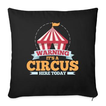 circus - Sofa pillowcase 17,3'' x 17,3'' (45 x 45 cm) - black - Front