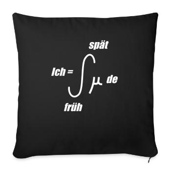 Müder Mathematiker Integral Mathematik Mathe - Sofakissenbezug 45 x 45 cm - Schwarz - Vorne