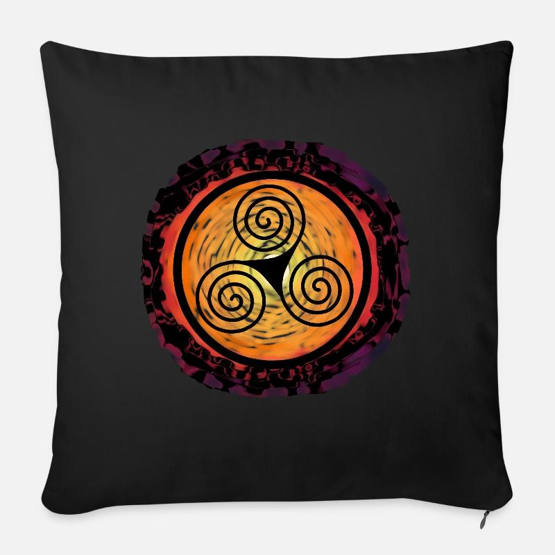 Sonnenuntergang Triskele Normaden Odin Celtic Thor - Sofakissenbezug 45 x 45 cm - Schwarz