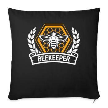 Cadeau d’apiculteur pour les apiculteurs - Housse de coussin décorative 45 x 45 cm - noir - Devant
