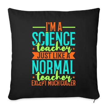 Science - Sofa pillowcase 17,3'' x 17,3'' (45 x 45 cm) - black - Front