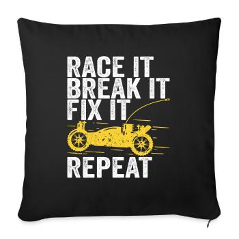 Remote Controlled Car RC Car Gift - Sofa pillowcase 17,3'' x 17,3'' (45 x 45 cm) - black - Front