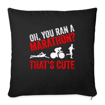 Triathlon triathlete triathlete gift - Sofa pillowcase 17,3'' x 17,3'' (45 x 45 cm) - black - Front