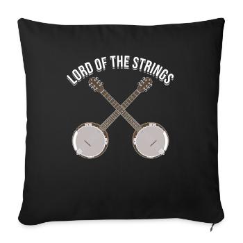 Banjo Mens - Lord Of The Strings - Housse de coussin décorative 45 x 45 cm - noir - Devant