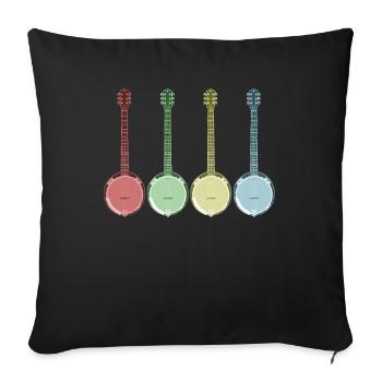 Banjo - Housse de coussin décorative 45 x 45 cm - noir - Devant
