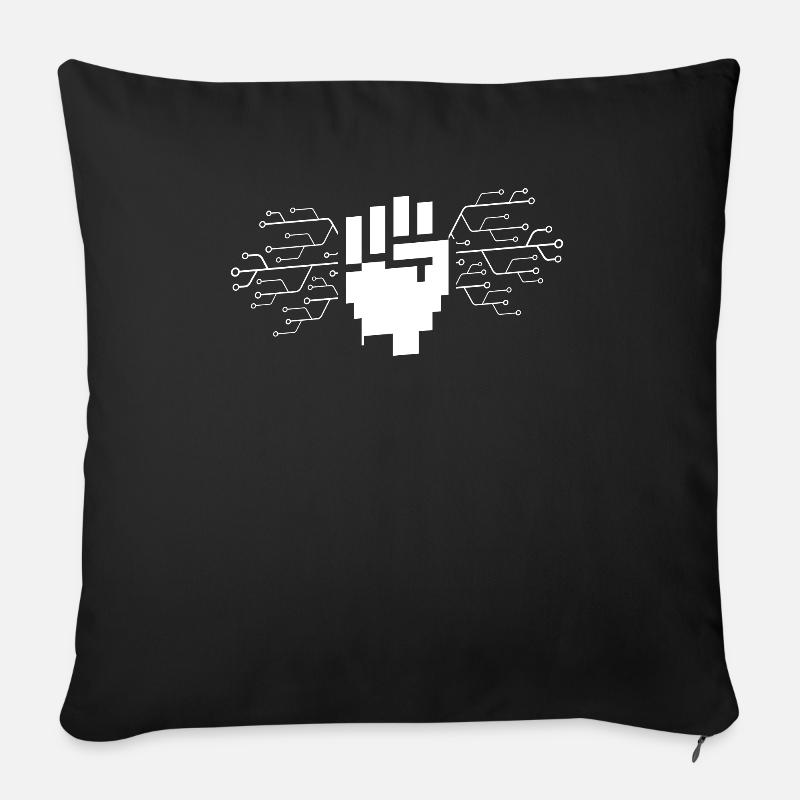 Admin - Sofakissenbezug 45 x 45 cm - Schwarz