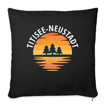 Titisee Neustadt Souvenir Schwarzwald Baden - Sofakissenbezug 45 x 45 cm - Schwarz - Vorne