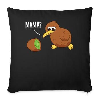 Drôle Kiwi Oiseau Kiwi Fruit Mama Kiwi - Housse de coussin décorative 45 x 45 cm - noir - Devant
