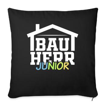 Client cadeau enfant fils enfant junior - Housse de coussin décorative 45 x 45 cm - noir - Devant