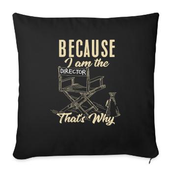 Réalisateur de films - Housse de coussin décorative 45 x 45 cm - noir - Devant