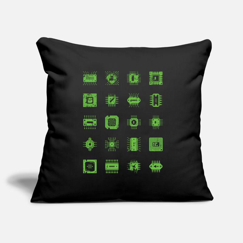 Microchips Microchip CPU Computer Scientist Hardware Sofa pillowcase 17,3'' x 17,3'' (45 x 45 cm)
