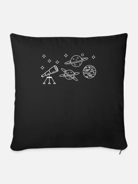 Astronomie - Sofakissenbezug 45 x 45 cm - Schwarz