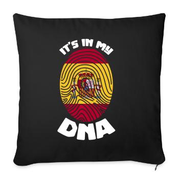 Spain flag Spaniard Spaniard DNA - Sofa pillowcase 17,3'' x 17,3'' (45 x 45 cm) - black - Front