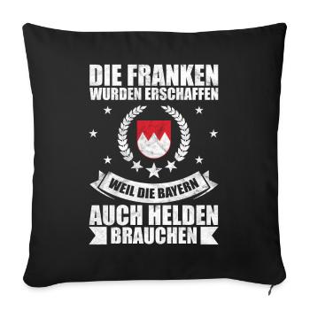 Franken Held Helden Geschenk - Sofakissenbezug 45 x 45 cm - Schwarz - Vorne