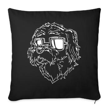 Havanese - Sofa pillowcase 17,3'' x 17,3'' (45 x 45 cm) - black - Front