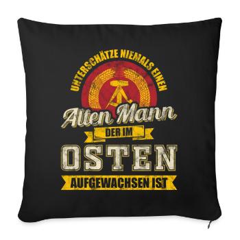 Osten Ossi Mann Männer Geschenk - Sofakissenbezug 45 x 45 cm - Schwarz - Vorne
