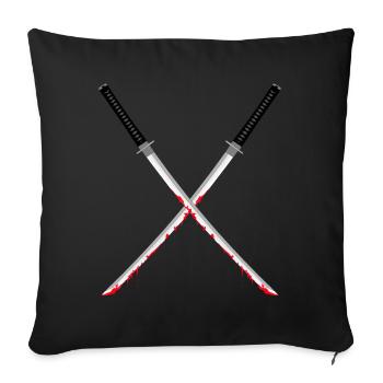 Katana Swords Sword Fighting Warrior Asia - Sofa pillowcase 17,3'' x 17,3'' (45 x 45 cm) - black - Front