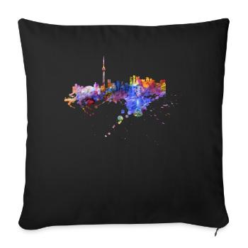 Toronto Skyline Canada Idée cadeau de nuit - Housse de coussin décorative 45 x 45 cm - noir - Devant