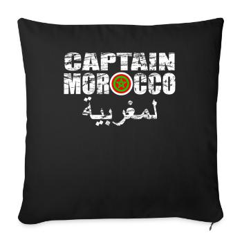 RIF Amazigh, Maroc, Berbère, Maroc, Nador, Maroc - Housse de coussin décorative 45 x 45 cm - noir - Devant