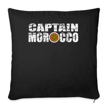 RIF Amazigh, Maroc, Berbère, Maroc, Nador, Maroc - Housse de coussin décorative 45 x 45 cm - noir - Devant