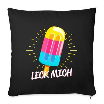 Leck mich - Cool Ice cream - gay pride - Sofakissenbezug 45 x 45 cm - Schwarz - Vorne