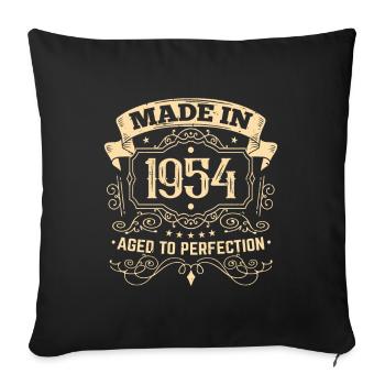 1954 Birthday Made in 1954 - Sofa pillowcase 17,3'' x 17,3'' (45 x 45 cm) - black - Front