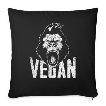 Vegans végétaliens - Housse de coussin décorative 45 x 45 cm - noir - Devant