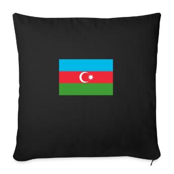 Azerbaïdjan drapeau azerbaïdjanais Drapeau - Housse de coussin décorative 45 x 45 cm - noir - Devant