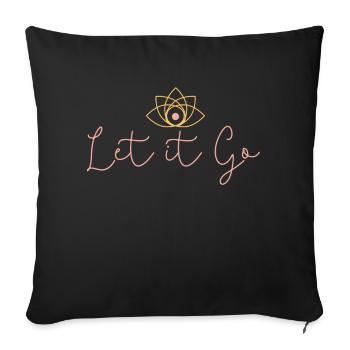 Yoga meditation Buddhism inspirational - Sofa pillowcase 17,3'' x 17,3'' (45 x 45 cm) - black - Front