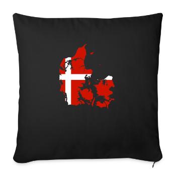 Denmark - Sofa pillowcase 17,3'' x 17,3'' (45 x 45 cm) - black - Front