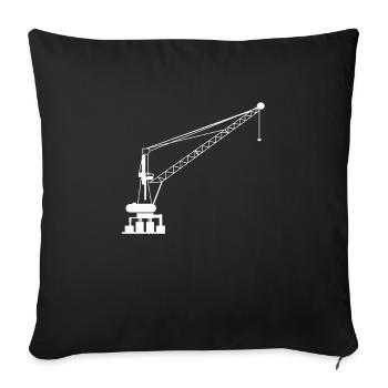 Crane operator - Sofa pillowcase 17,3'' x 17,3'' (45 x 45 cm) - black - Front