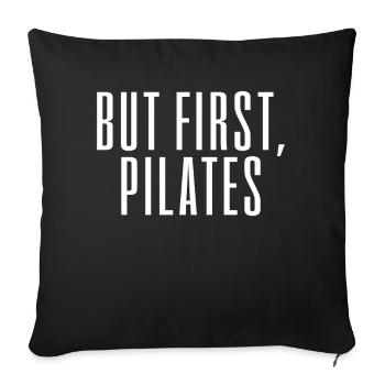 Pilates - Sofa pillowcase 17,3'' x 17,3'' (45 x 45 cm) - black - Front