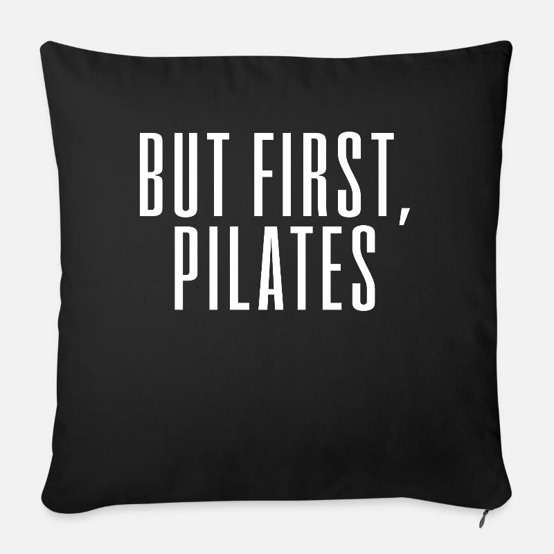 Pilates - Sofakissenbezug 45 x 45 cm - Schwarz