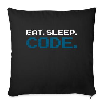 Code de programmation informatique - Housse de coussin décorative 45 x 45 cm - noir - Devant