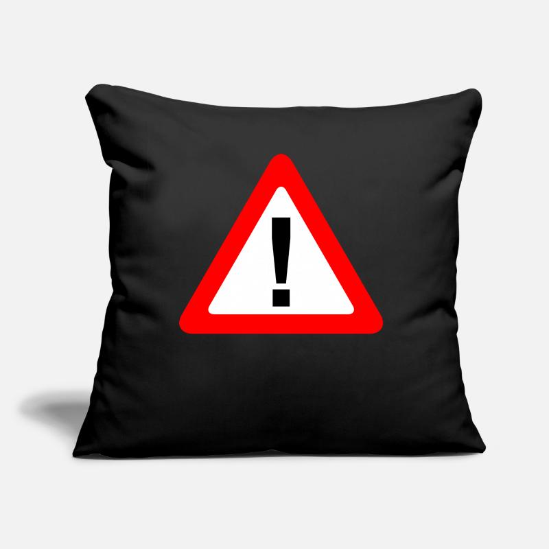 Traffic sign warning caution caution Sofa pillowcase 17,3'' x 17,3'' (45 x 45 cm)