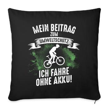 Cyclist rider cyclist bike gift - Sofa pillowcase 17,3'' x 17,3'' (45 x 45 cm) - black - Front