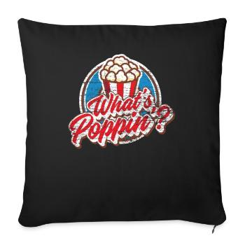 Popcorn Tüten - Sofakissenbezug 45 x 45 cm - Schwarz - Vorne