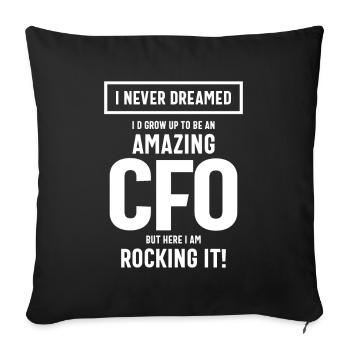 Erstaunliches CFO Job Title Geschenk - Sofakissenbezug 45 x 45 cm - Schwarz - Vorne