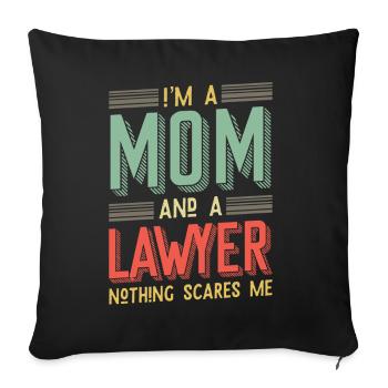 Avocat mère - fête des mères - Housse de coussin décorative 45 x 45 cm - noir - Devant
