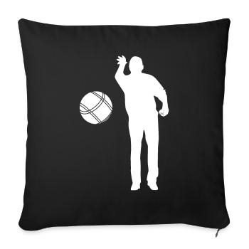 Boule Petanque Boccia Boules - Sofa pillowcase 17,3'' x 17,3'' (45 x 45 cm) - black - Front