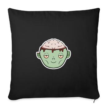 Zombie Brain in a Mug - Sofa pillowcase 17,3'' x 17,3'' (45 x 45 cm) - black - Front