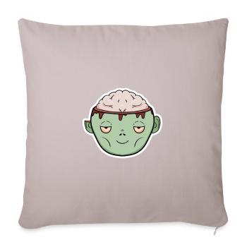 Zombie Brain in a Mug - Sofa pillowcase 17,3'' x 17,3'' (45 x 45 cm) - light taupe - Front